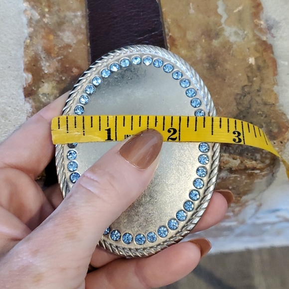 Abercrombie & Fitch Brown Leather Glitz Belt - Picture 10 of 12